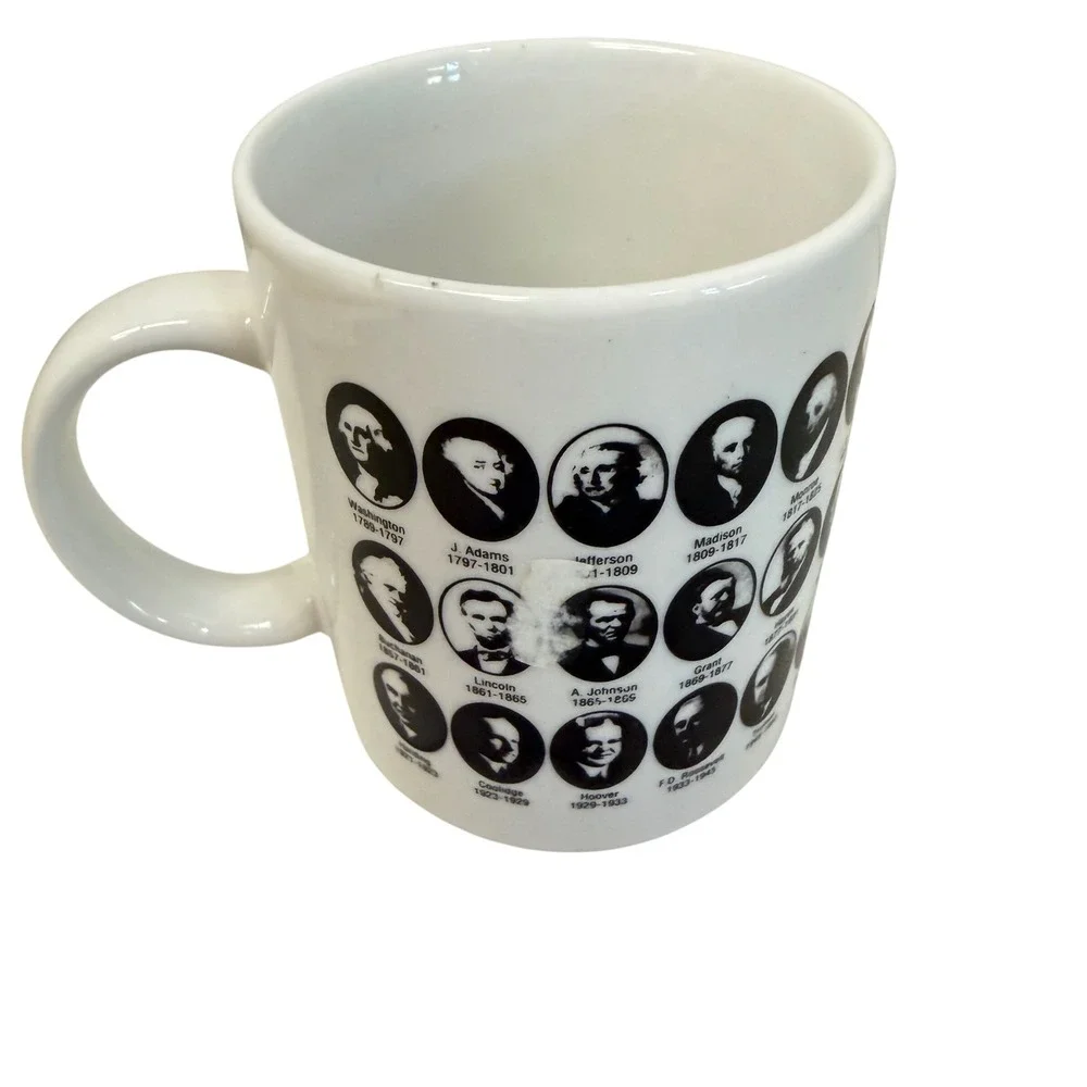 Unbranded US Presidents Coffee Mug Unisex OS White Black Reagan Era History - Picture 3 of 6